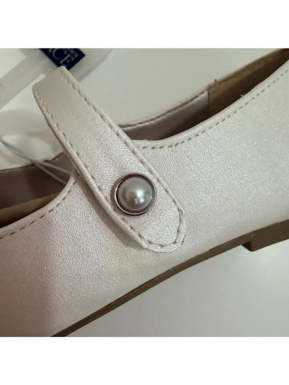 The Children’s Place Girls Glitter Ballet Flat In White Size 1